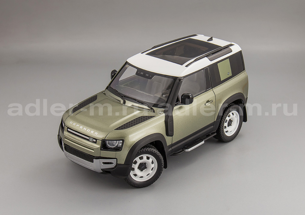 ALMOSTREAL 1:18 Land Rover Defender 90 with Roof Rack - 2020 (green) ALM810704