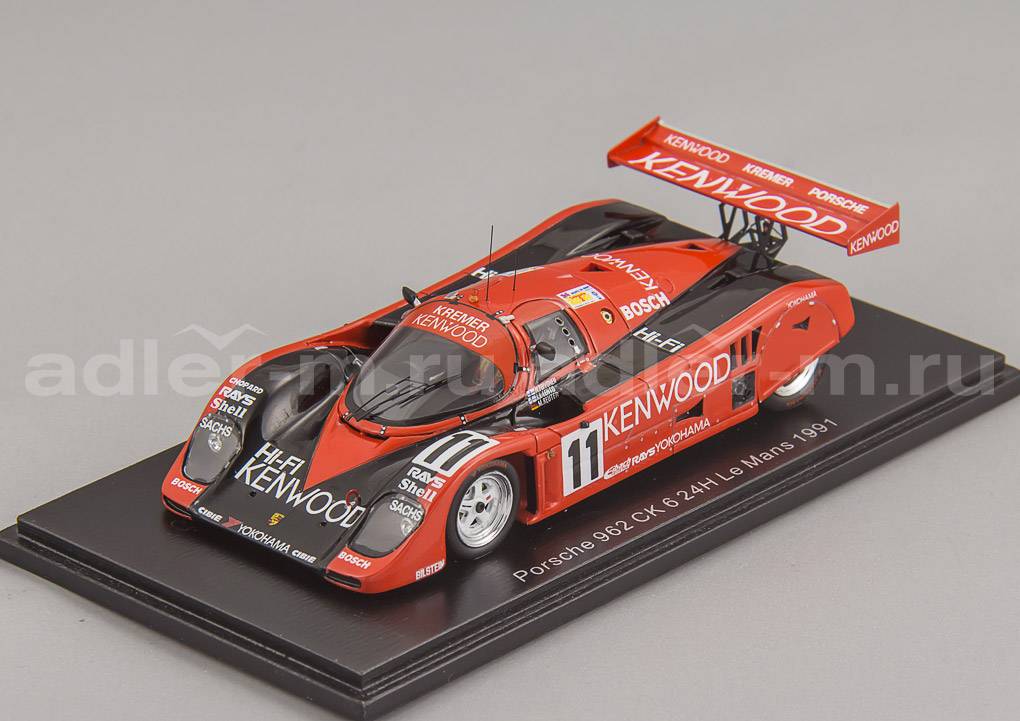 SPARK 1:43 Porsche 962 CK 6 #11 24H Le Mans 1991 M. Reuter - H. Toivonen - JJ Lehto S9885