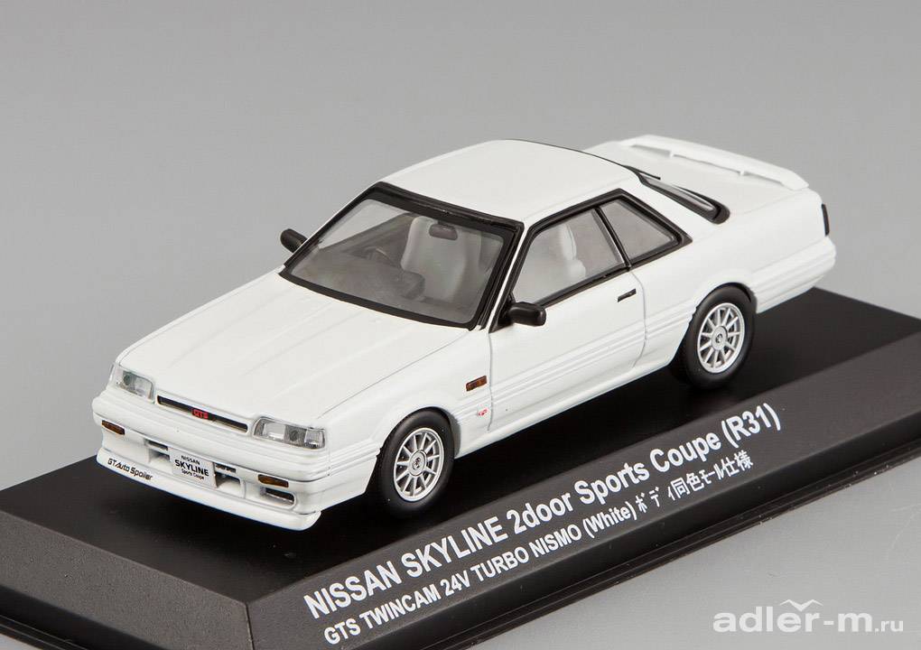 KYOSHO 1:43 Nissan Skyline 2000 GTS Coupe (R31) Nismo Wheel (white) 03707NW
