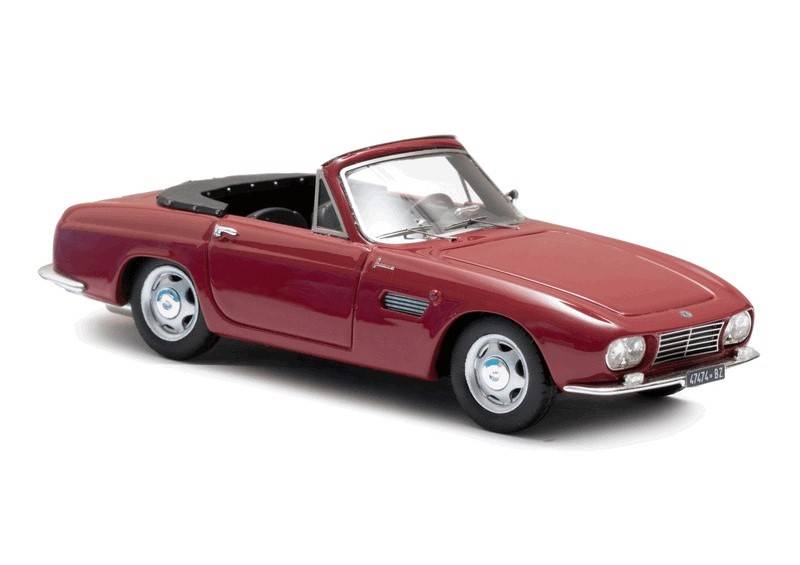 ESVAL MODELS 1:43 Osca 1600 GT coupe by Fissore (top down) - 1963 (maroon) EMEU43009B