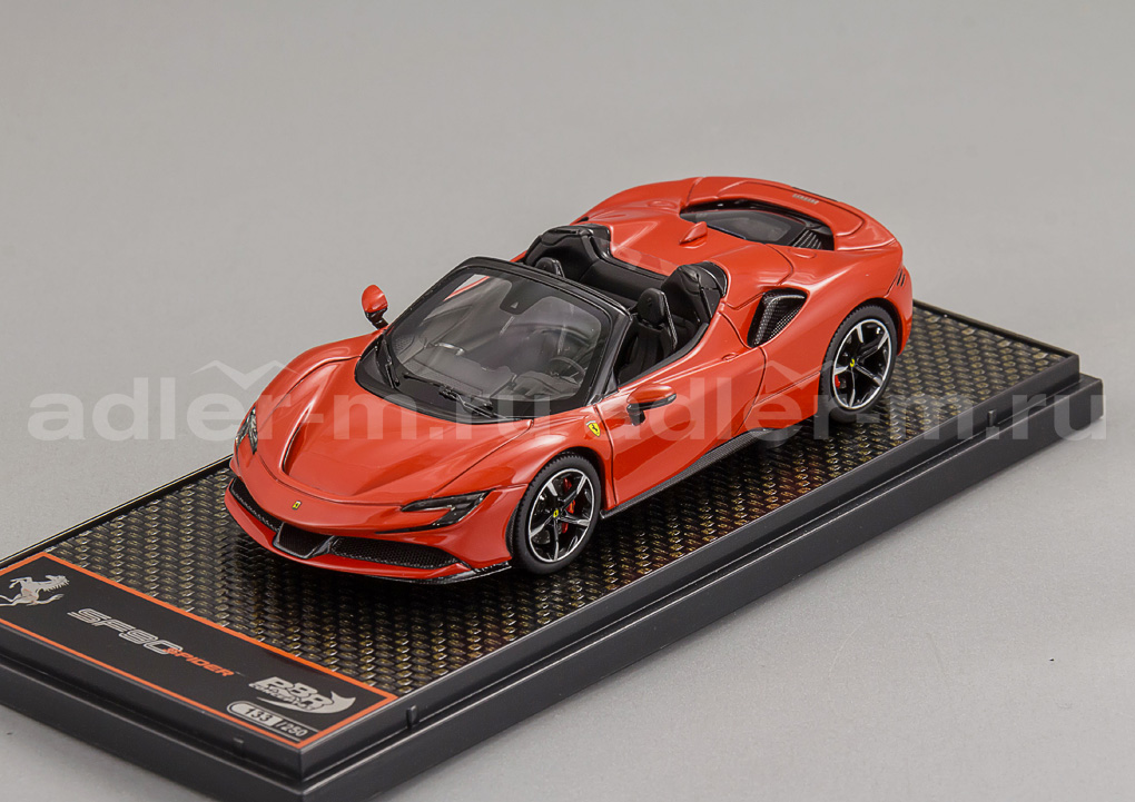 BBR MODELS 1:43 Ferrari SF90 Stradale Hybrid Spider 1000hp - 2020 (open roof) (red) BBRC244C