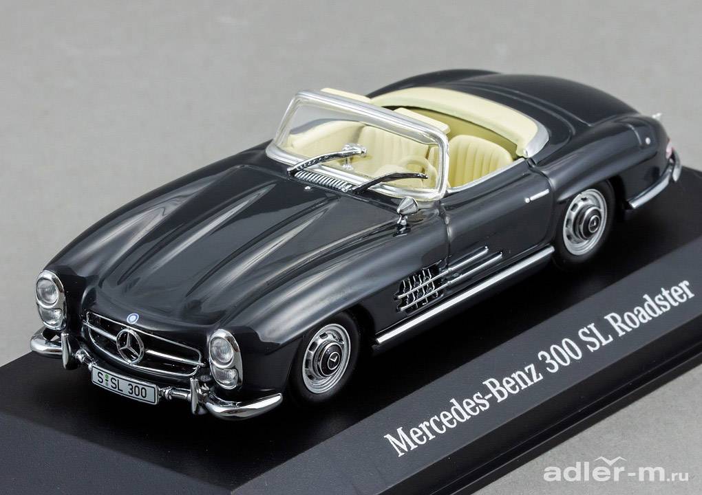 MINICHAMPS 1:43 Mercedes-Benz 300 SL Roadster (W198 II) (graphite grey) B66041422