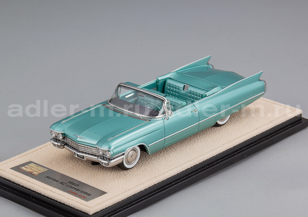 GLM + STAMP MODELS 1:43 Cadillac Series 62 Convertible (открытый) - 1960 (inverness green poly) STM60306
