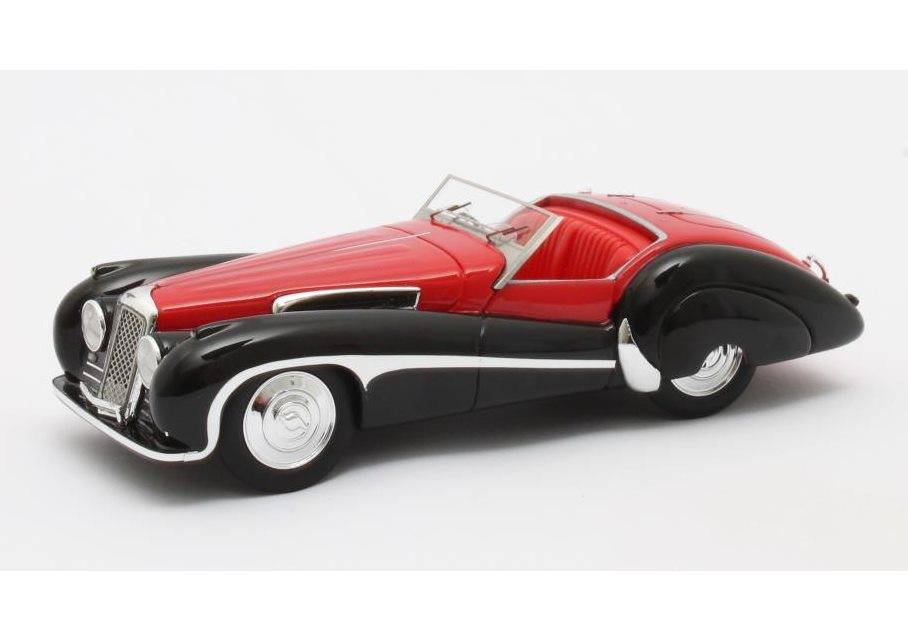 MATRIX 1:43 Jaguar SS100 2,5 Litre Roadster Vanden Plas - 1939 (red/black) MX41001-131