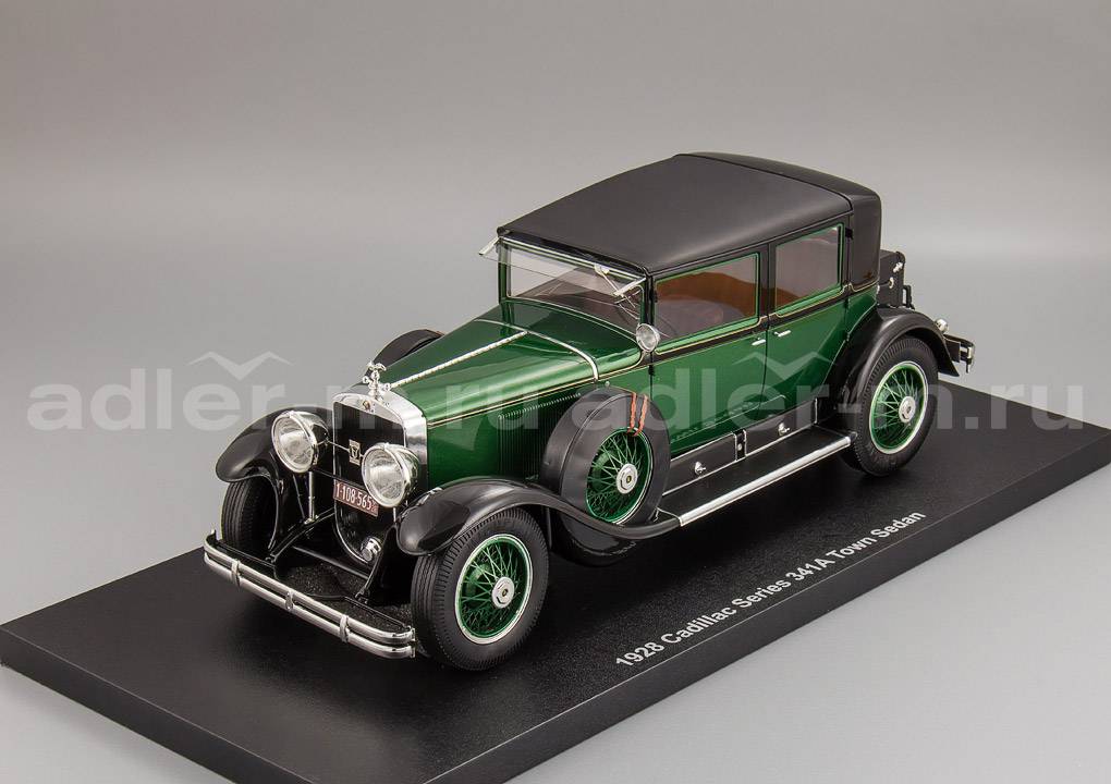ESVAL MODELS 1:18 Cadillac 341A Town Sedan owned by Al Capone 1928 (green / black) EMUS18004A
