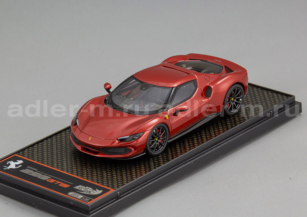 BBR MODELS 1:43 Ferrari 296 GTB Hybrid 830HP V6 - 2021 (rosso imola, black rims) BBRC264B1