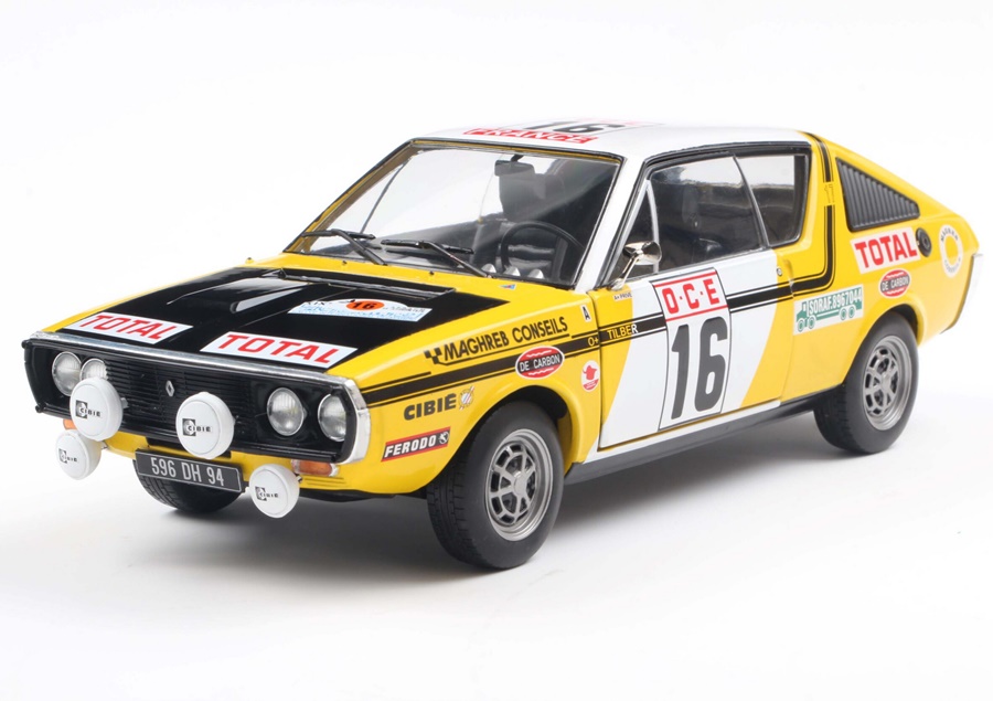 SOLIDO 1:18 Renault 17 Gordini #16 6th Rallye du Maroc 1976 Prive, Tilber S1803709