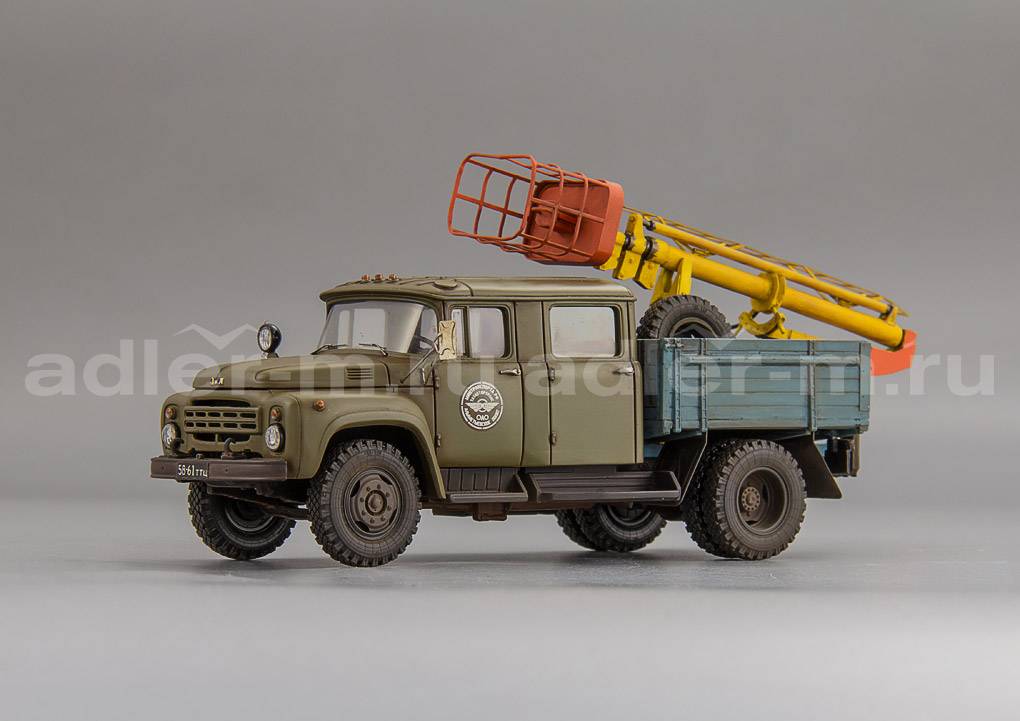САРЛАБ 1:43 Вышка ТВГ-15 Н на ш. 130 (сдвоенная кабина) (хаки/синий, со следами экспл.) SL-204S1