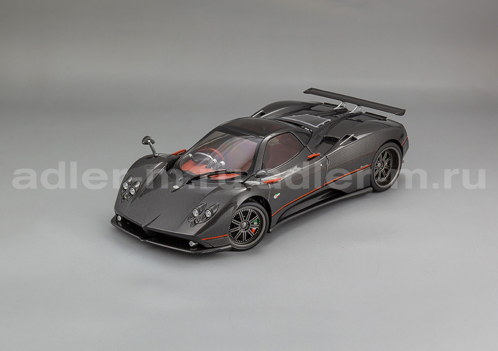 ALMOSTREAL 1:18 Pagani Zonda F - 2005 (gloss carbon with red stripe) ALM850410001