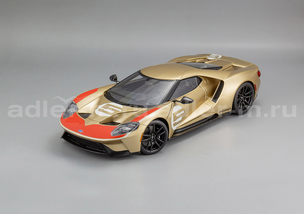 AUTOART 1:18 Ford GT Holman Moody Heritage Edition - 2022 (gold / white / red) 72928