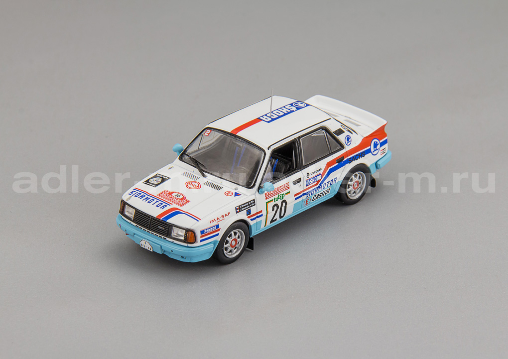 IXO 1:43 Skoda 130 LR #20 "Škoda Team" Kvaizar/Janecek 9 место Rally Sanremo 1986 RAC337