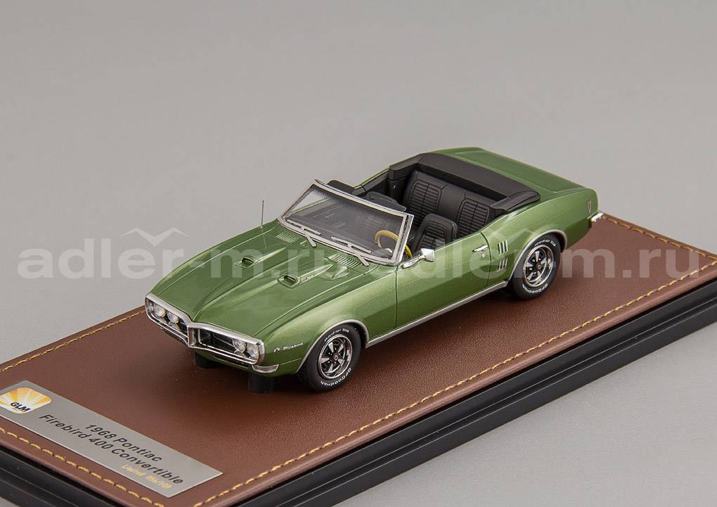 GLM 1:43 Pontiac Firebird 400 Convertible (открытый) - 1968 (green) GLM191003