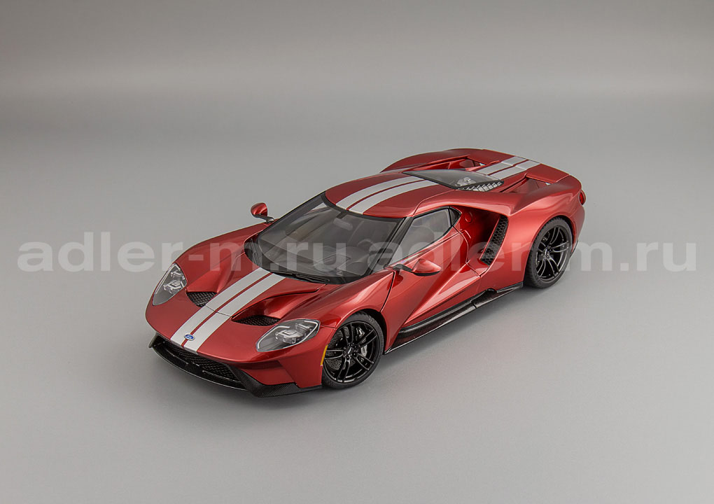 AUTOART 1:18 Ford GT - 2017 (red with silver stripes) 72943