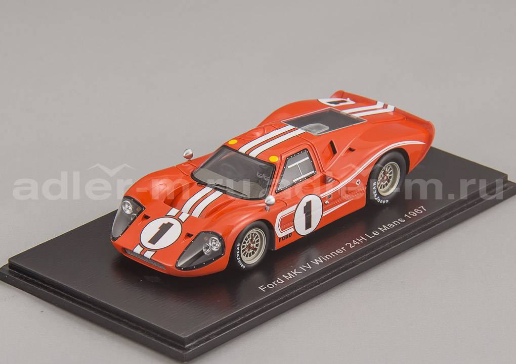 SPARK 1:43 Ford MK IV #1 Winner 24H Le Mans 1967 D. Gurney - A. J. Foyt 43LM67