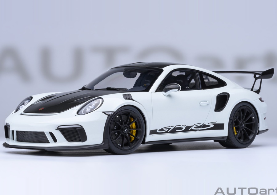 AUTOART 1:18 Porsche 911 (991.2) GT3 RS Weissach Package (white / black) 78176