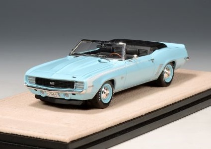 GLM + STAMP MODELS 1:43 Chevrolet Camaro RS SS Convertible (Open roof) - 1969 (blue) STM691033