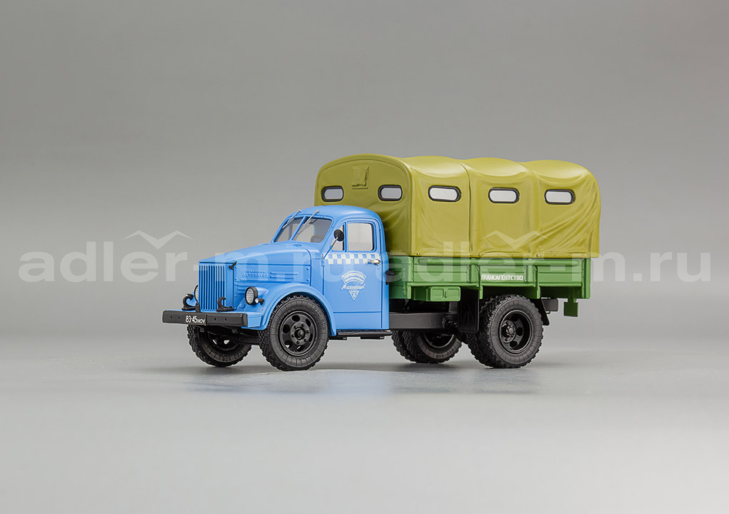 САРЛАБ 1:43 Горьковский автомобиль 51Р, грузо-пассажирское такси с высокими бортами и тентом (голубой) SL-168-1