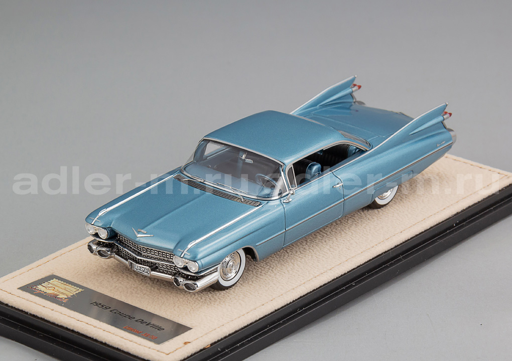 GLM + STAMP MODELS 1:43 Cadillac Coupe deVille - 1959 (Vegas Turquoise Poly) STM59607