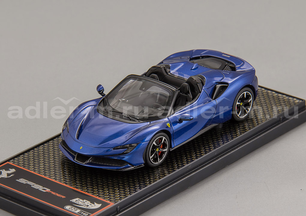 BBR MODELS 1:43 Ferrari SF90 Stradale Hybrid Spider 1000hp - 2020 (open roof) (blue) BBRC244B