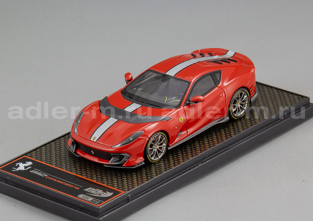 BBR MODELS 1:43 Ferrari 812 Competizione - 2021 (rosso corsa / silver) BBRC259B1