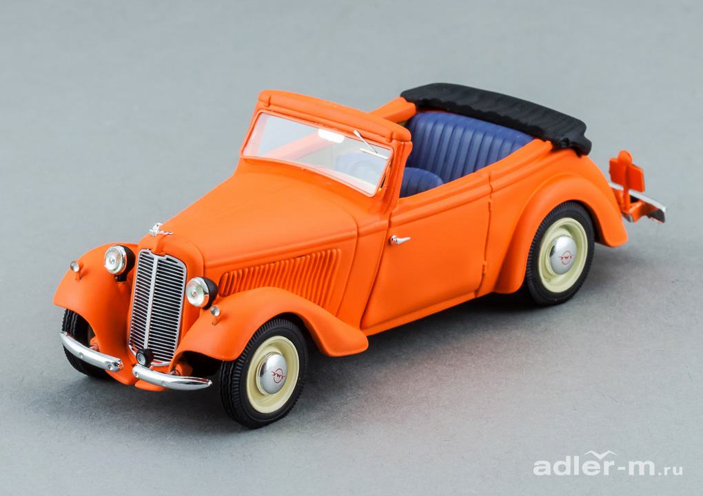 DIP MODELS 1:43 Adler Trumpf Junior (Автомобиль Труса, Балбеса и Бывалого из к/ф "Кавказская пленница") (orange 500002A