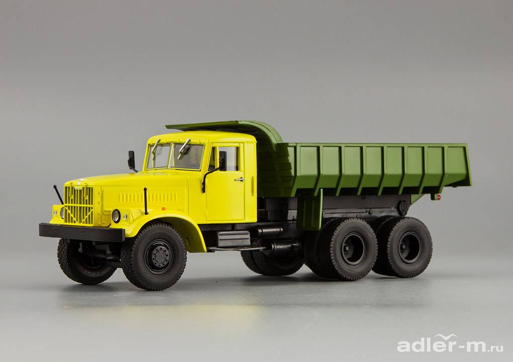 АВТОИСТОРИЯ 1:43 КрАЗ 256Б1 самосвал (желтый/зеленый) 100213.жз