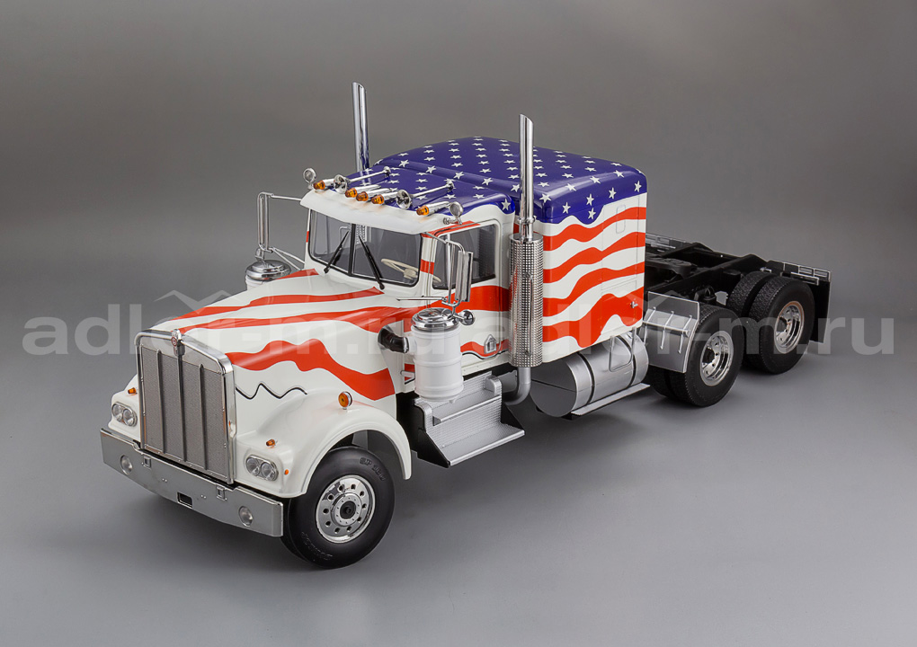 ROAD KINGS 1:18 Kenworth W900 Stars & Stripes (white/red/blue) RK180125