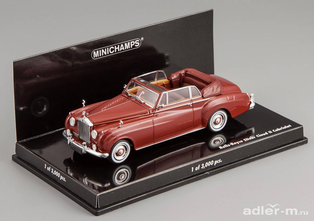 MINICHAMPS 1:43 Rolls-Royce Silver Cloud II Cabriolet 1960 (red) 436134930