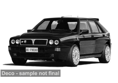 IXO 1:43 Lancia Delta HF integrale EVO - 1992 (black with stripes) CLC692