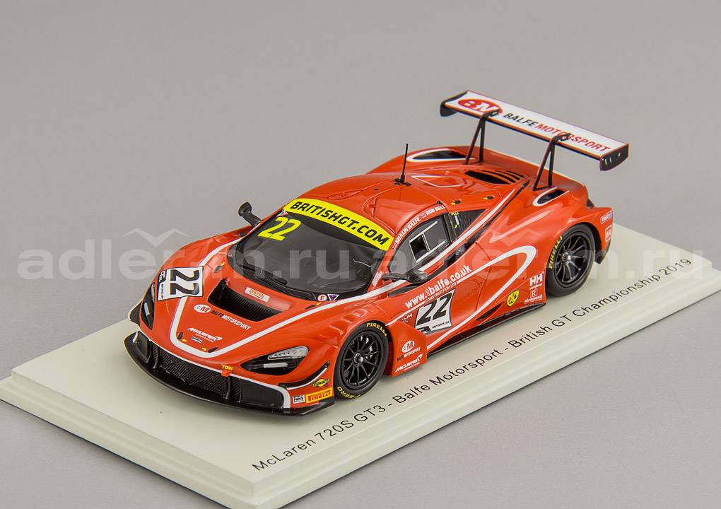 SPARK 1:43 McLaren 720S GT3 #22 Balfe Motorsport British GT Championship 2019 S. Balfe - R. Bell UK005