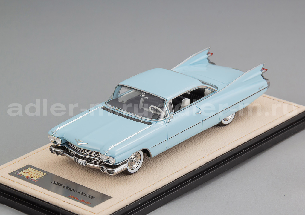 GLM + STAMP MODELS 1:43 Cadillac Coupe deVille - 1959 (blue) STM59602