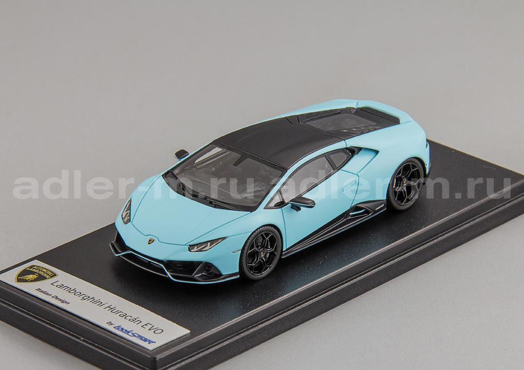 LOOKSMART 1:43 Lamborghini Huracan Evo Fluo Capsule (Celeste Fedra) LS498FCE