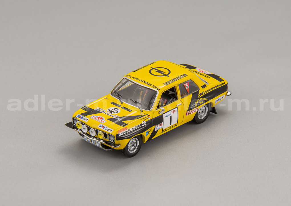 IXO 1:43 Opel Ascona A Euro Händlerteam #1 Rallye WM Portugal 1974 A. Warmbold - J. Todt RAC383A