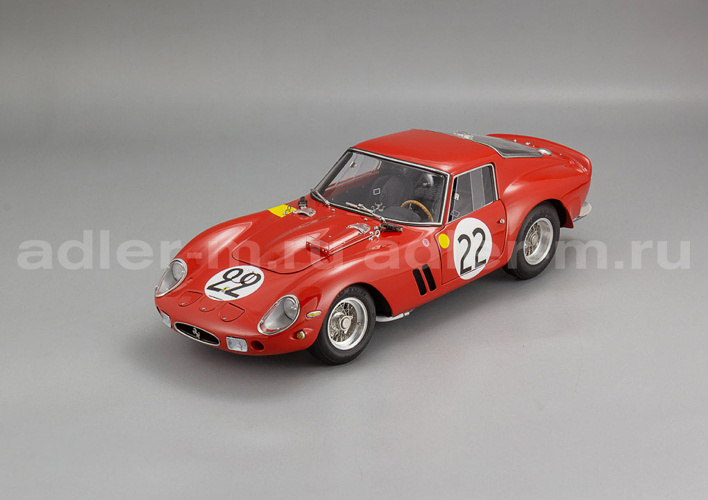 CMC 1:18 Ferrari 250 GTO #22 LHD Ch. #3757 3rd place 24h France 1962, Beurlys, Elde, Owner: Nick Mason M-253