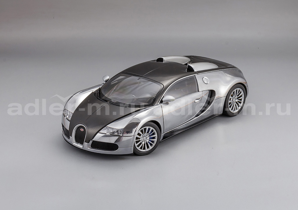 AUTOART 1:18 Bugatti EB Veyron 16.4 Pur Sang (black / aluminium casting) 70966