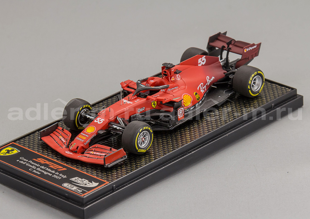 BBR MODELS 1:43 Ferrari F1 SF21 Team Scuderia Ferrari Mission Winnow #55 Emilia Romagna Italy GP 2021 C.Sainz BBRC260B