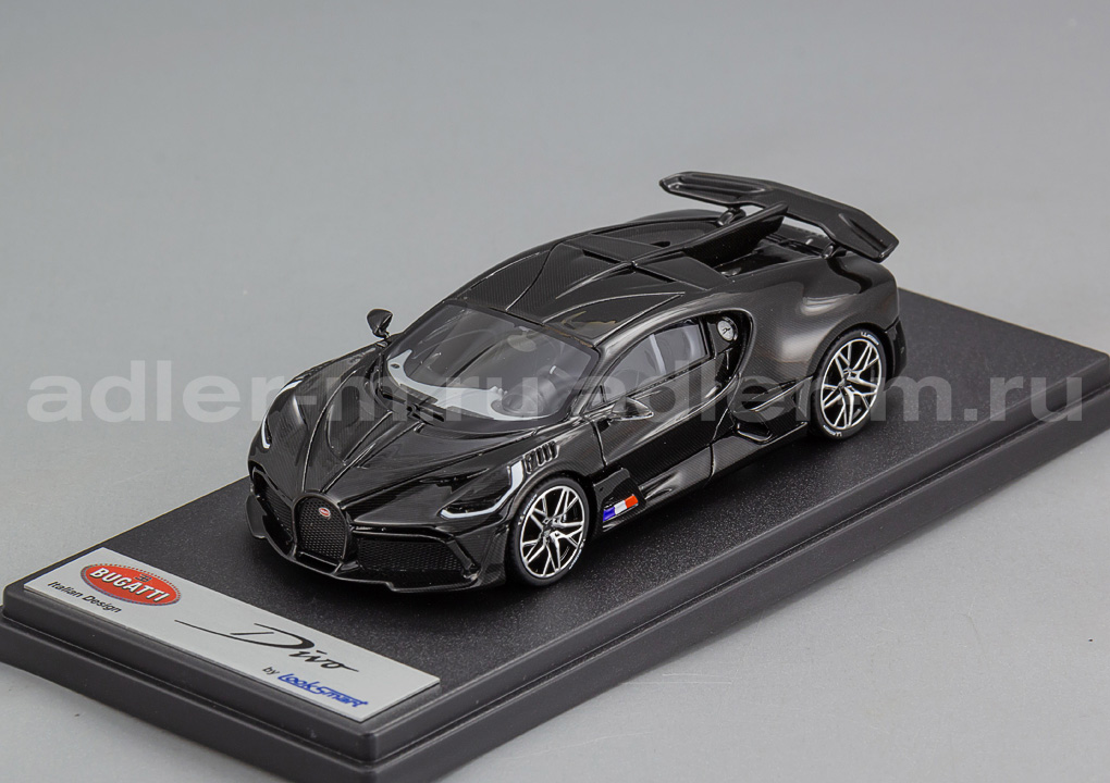LOOKSMART 1:43 Bugatti Divo (black carbon glossy) LS497G
