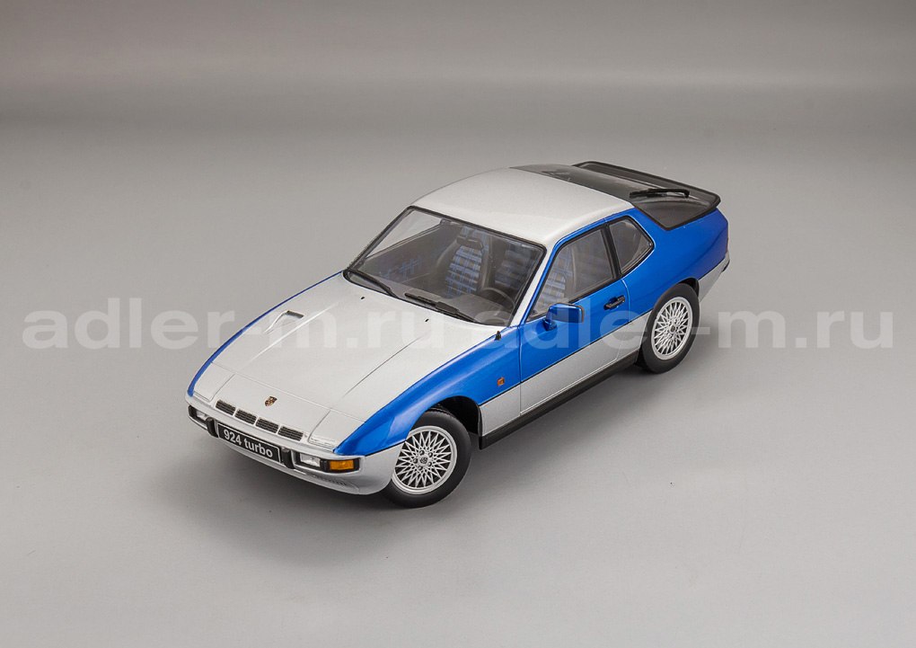 KK SCALE 1:18 Porsche 924 Turbo - 1986 (silver/bluemetallic) KKDC180903