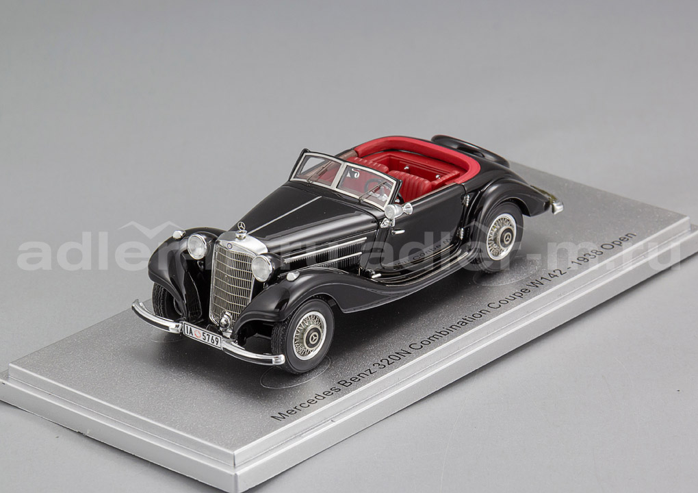 KESS SCALE MODELS 1:43 Mercedes-Benz 320N (W142) Combination Cabriolet - 1938 (black) KE43037042