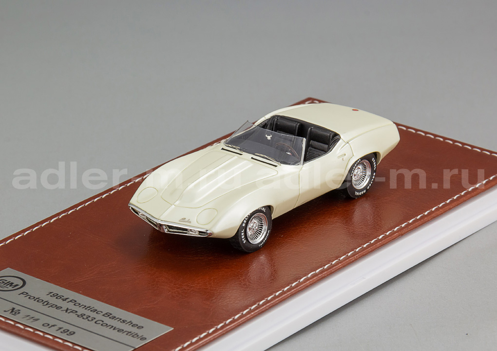 GIM (GLM) 1:43 Pontiac Banshee Prototype XP-833 - 1964 (open) (white) GIM009