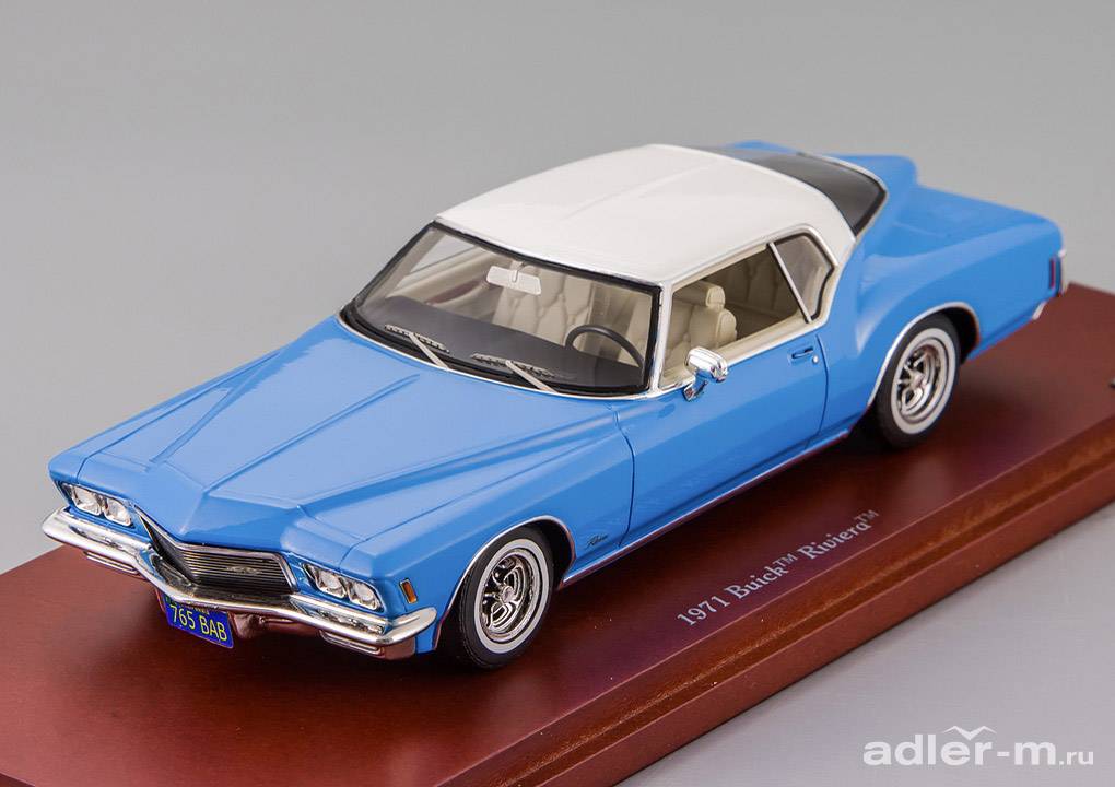 TRUESCALE MINIATURES 1:43 Buick Riviera 1971 (stratomist blue) TSM114333