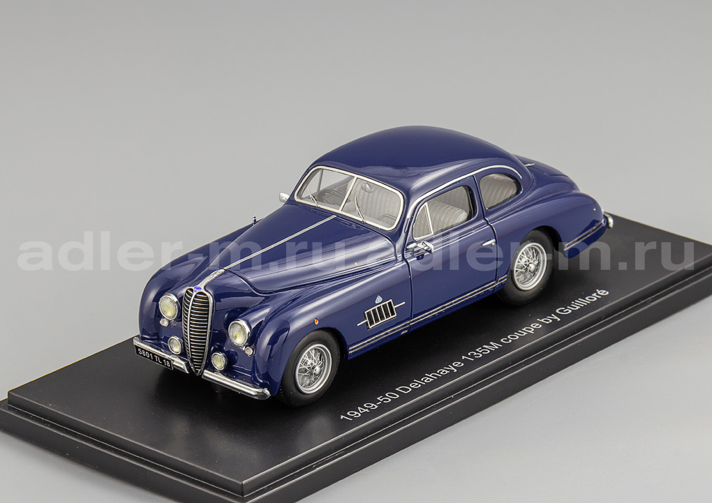 ESVAL MODELS 1:43 Delahaye 135M Coupe by Guilloré 1949-1950 (blue) EMEU43010A