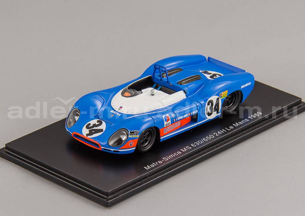 SPARK 1:43 Matra-Simca MS 630/650 #34 24H Le Mans 1969 J. Servoz-Gavin - H. Müller S3548