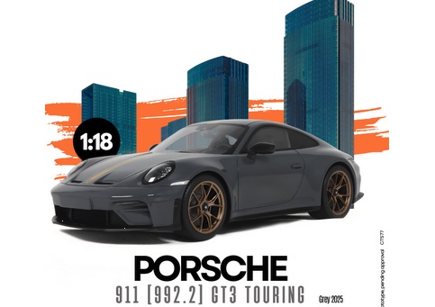 GT SPIRIT 1:18 Porsche 911 [992.2] GT3 Touring - 2025 (grey) GT577