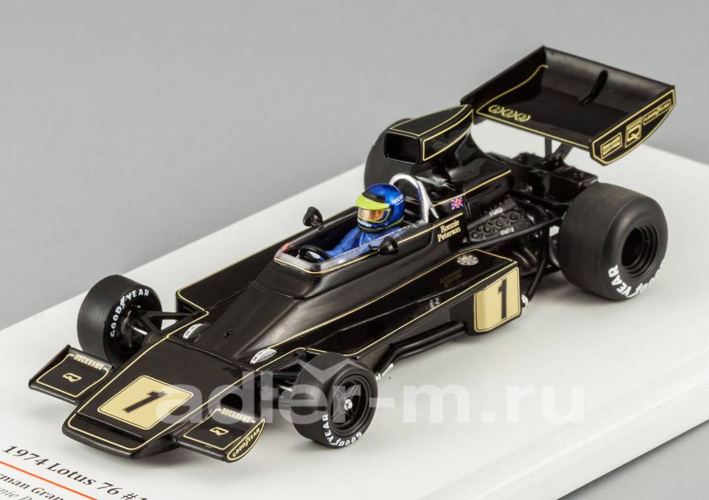 TRUESCALE MINIATURES 1:43 Lotus 76 1974 Germany GP #1 R.Peterson TSM124326