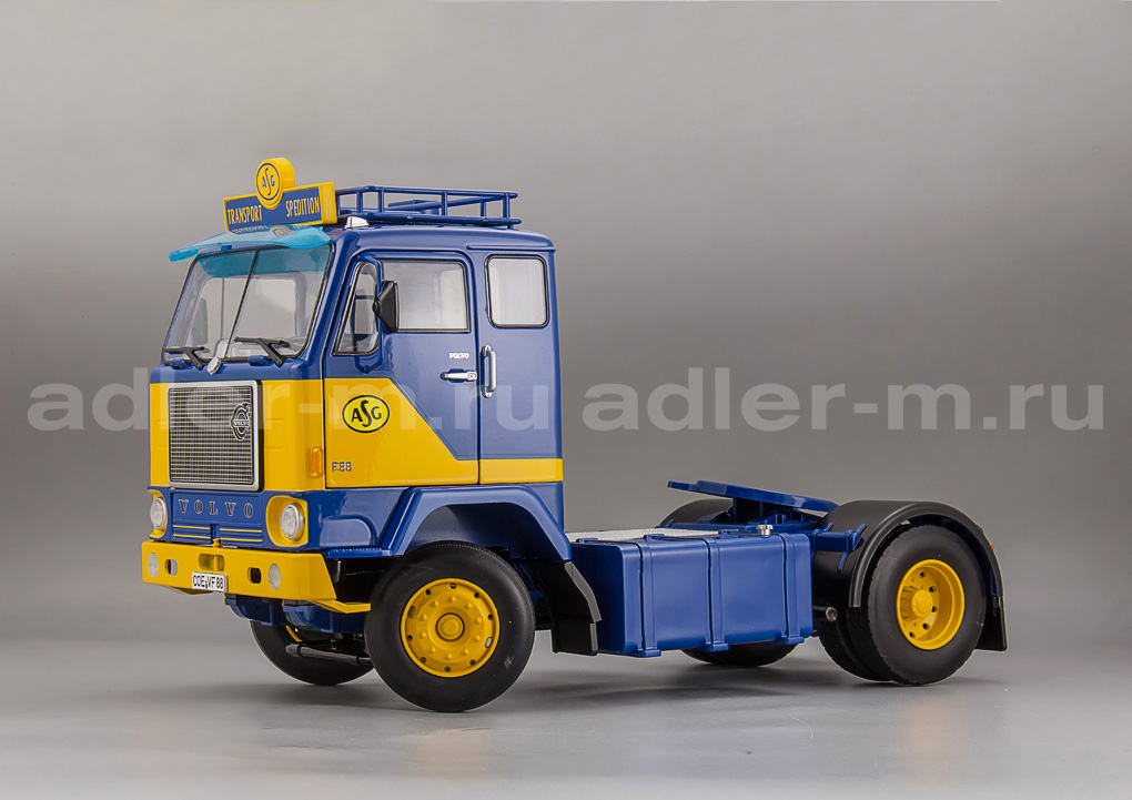 ROAD KINGS 1:18 Volvo F88 "ASG" 1965 (blue/orange) RK180061