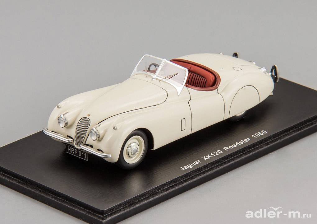 SPARK 1:43 Jaguar XK 120 Roadster 1950 (white red interior) S2110