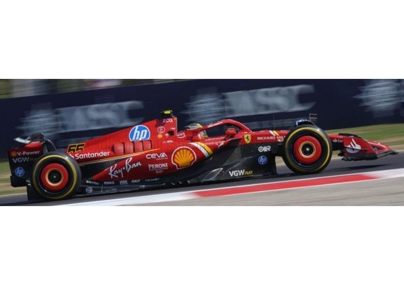 BBURAGO 1:43 Ferrari F1 SF-24 #55 4th Italien Monza GP 2024 - C. Sainz (с фигуркой и боксом) BU36843-S-MONZA