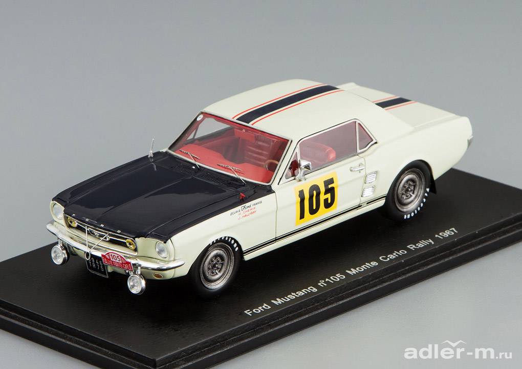 SPARK 1:43 Ford Mustang #105 Monte Carlo 1967 J Hallyday S2634
