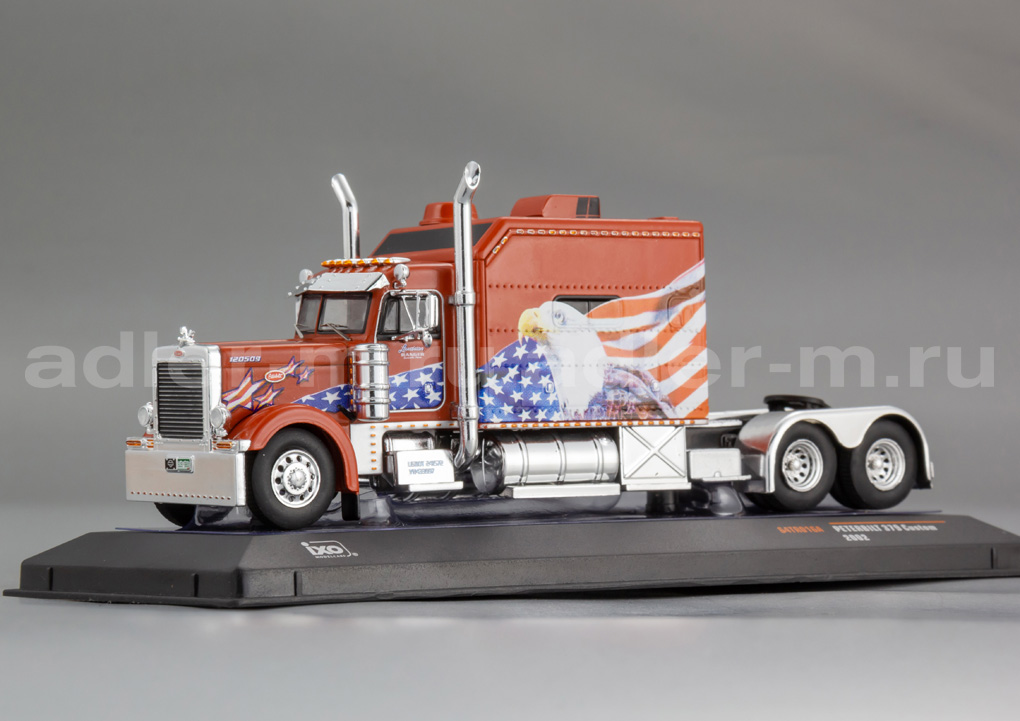 IXO 1:64 Peterbilt 379 Custom - 2002 (red with decor) U64TR016A